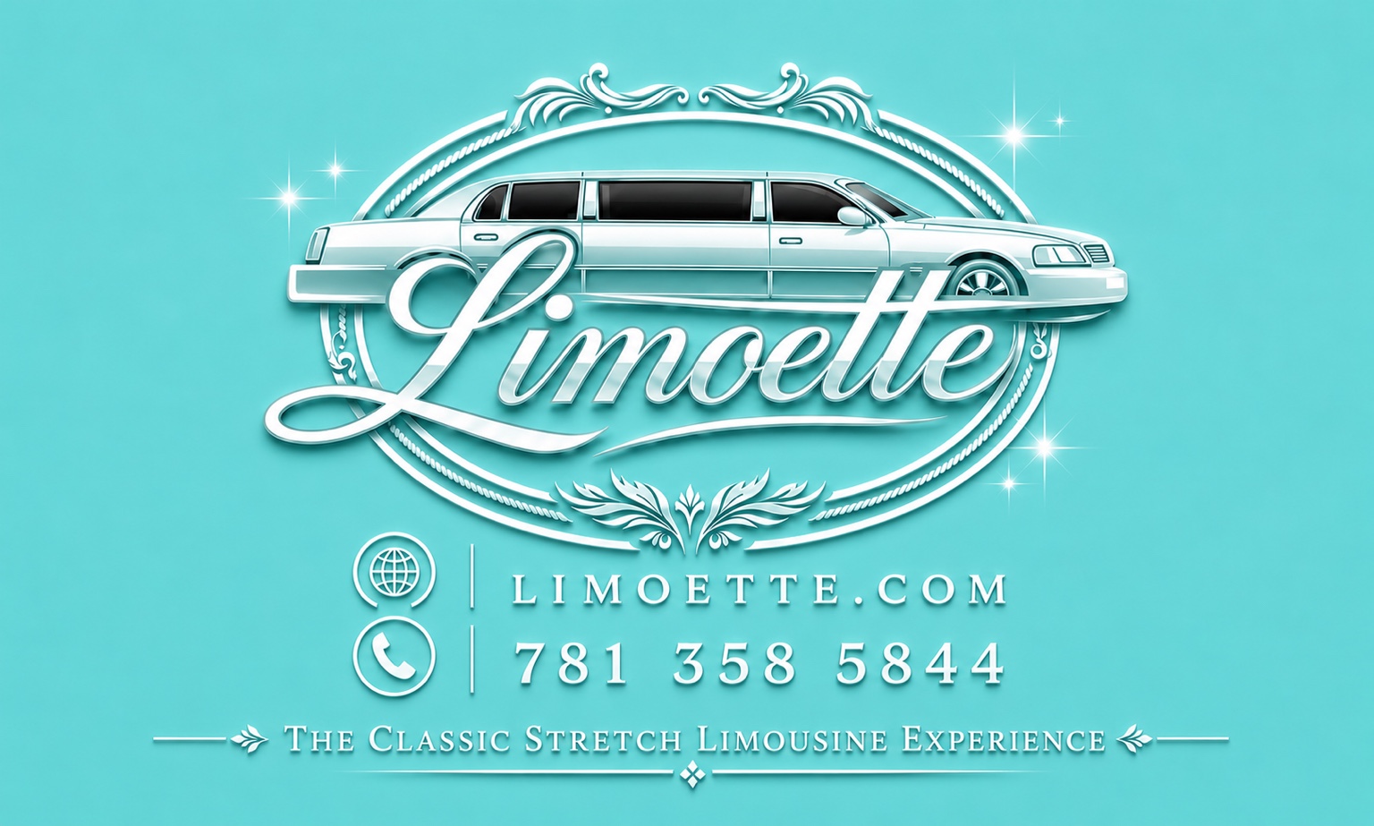 Limoette classic stretch limousine experience contact card